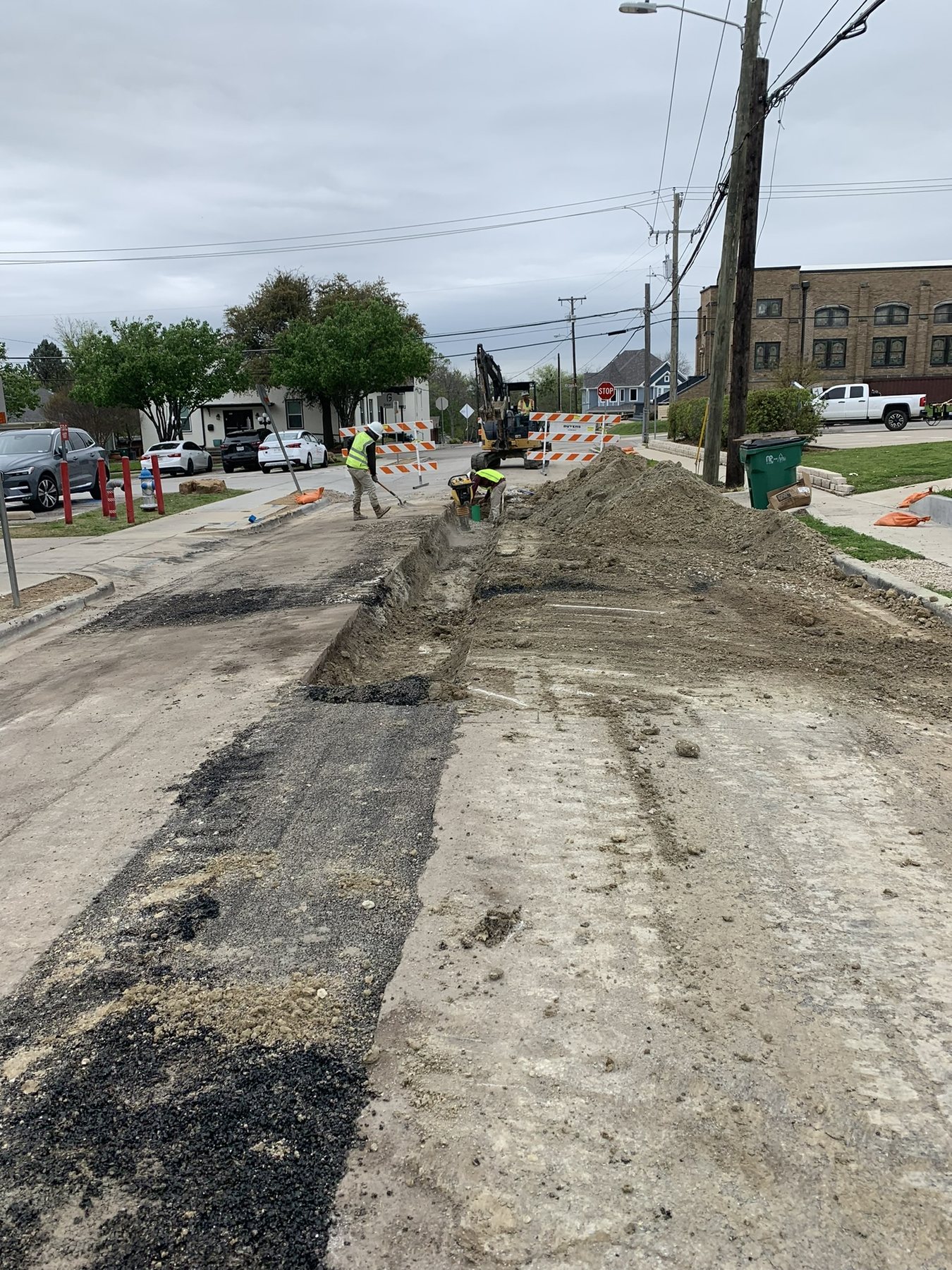 DFA Townhomes underground utility construction