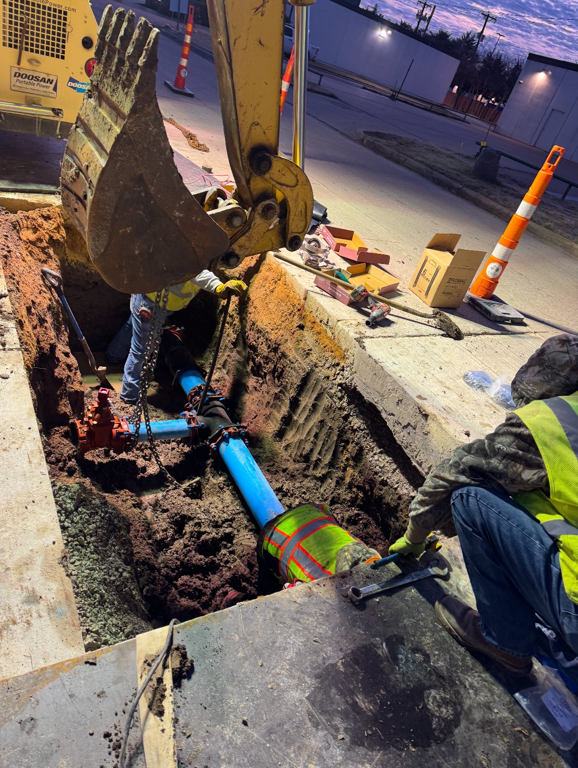 Main-line connection at Foundry Mixed Use