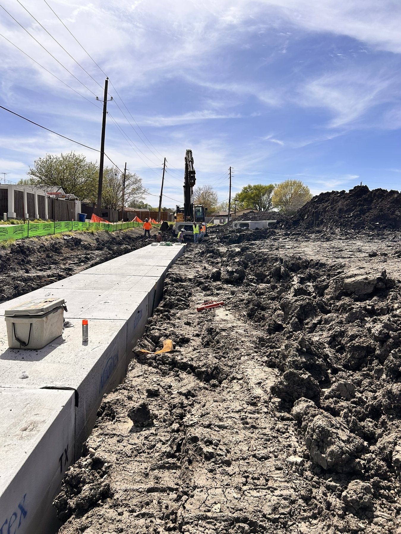 Reinforced concrete box installation at Local 100
