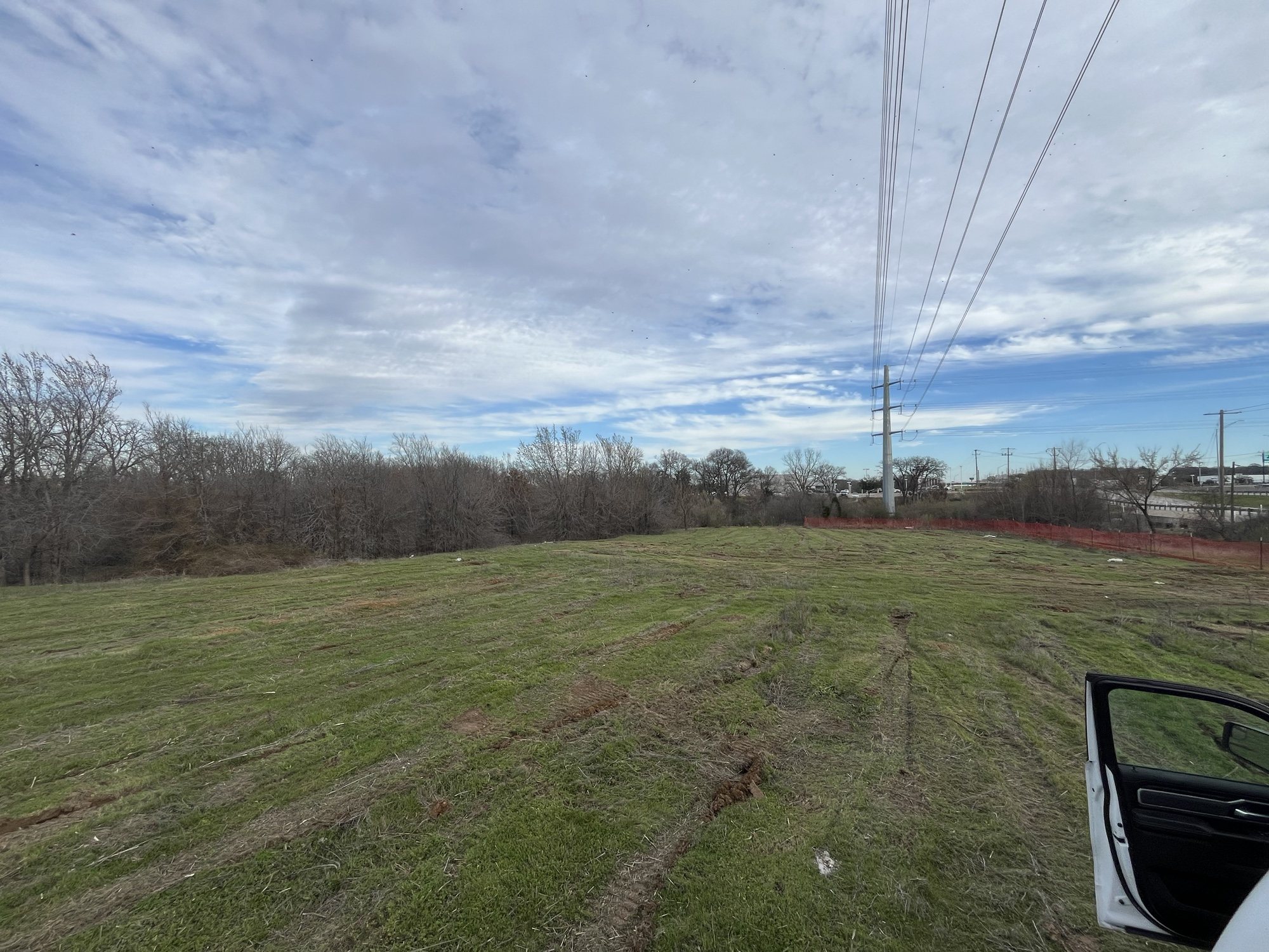 Bragg Light utility project before construction